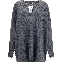 Gray Marabou Sweatshirt