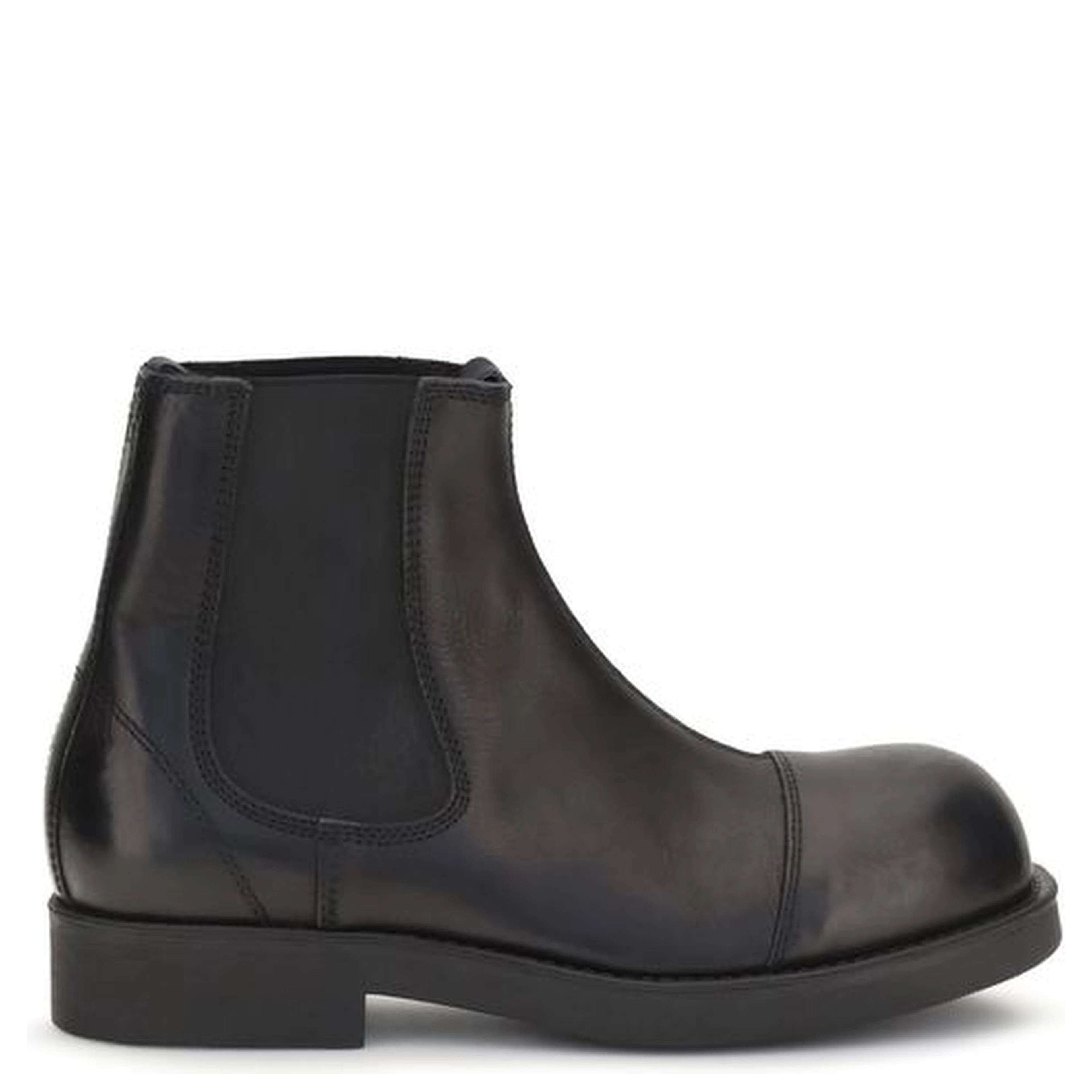 Black Calf Leather Bos Taurus Chelsea Boots