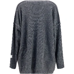 Gray Marabou Sweatshirt