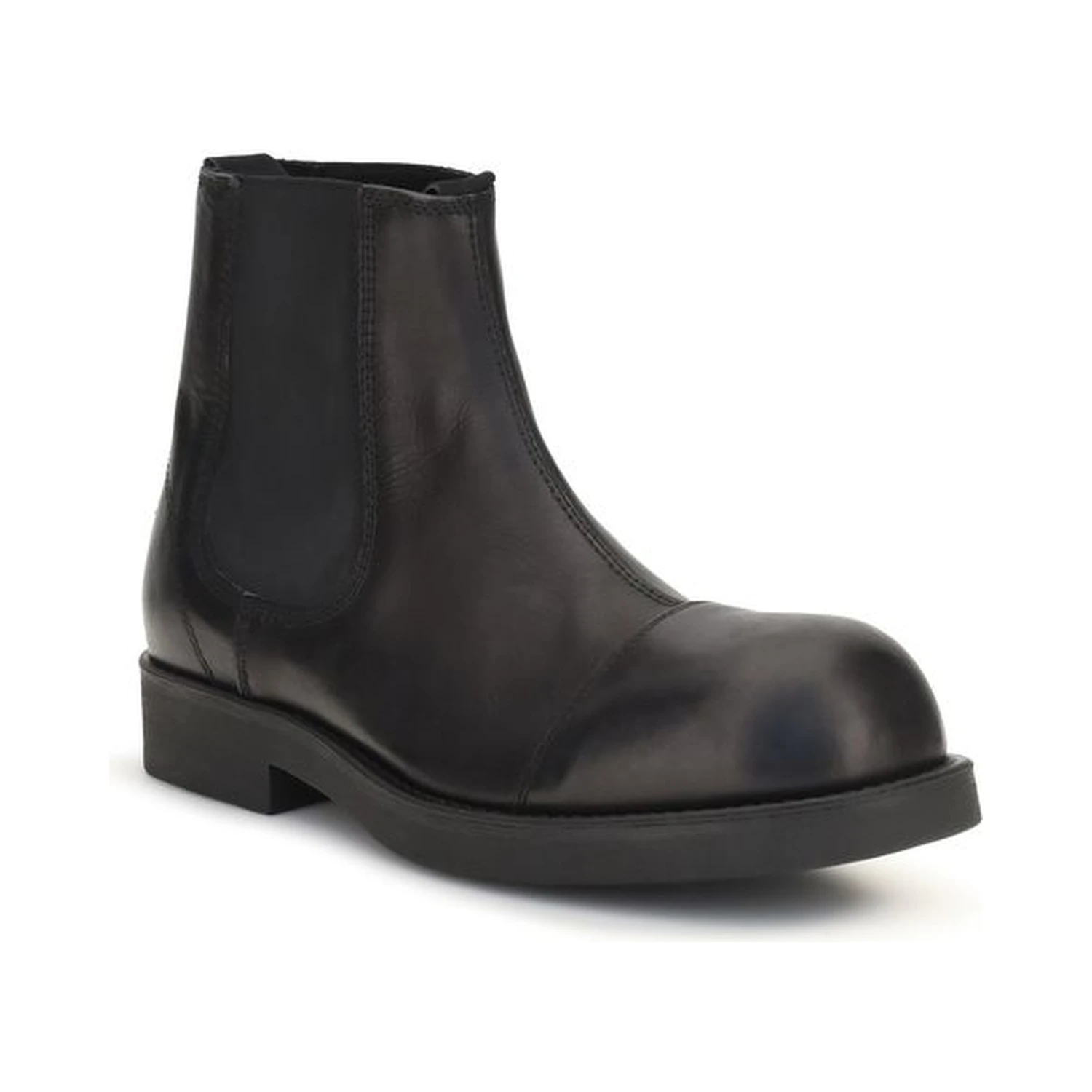 Black Calf Leather Bos Taurus Chelsea Boots