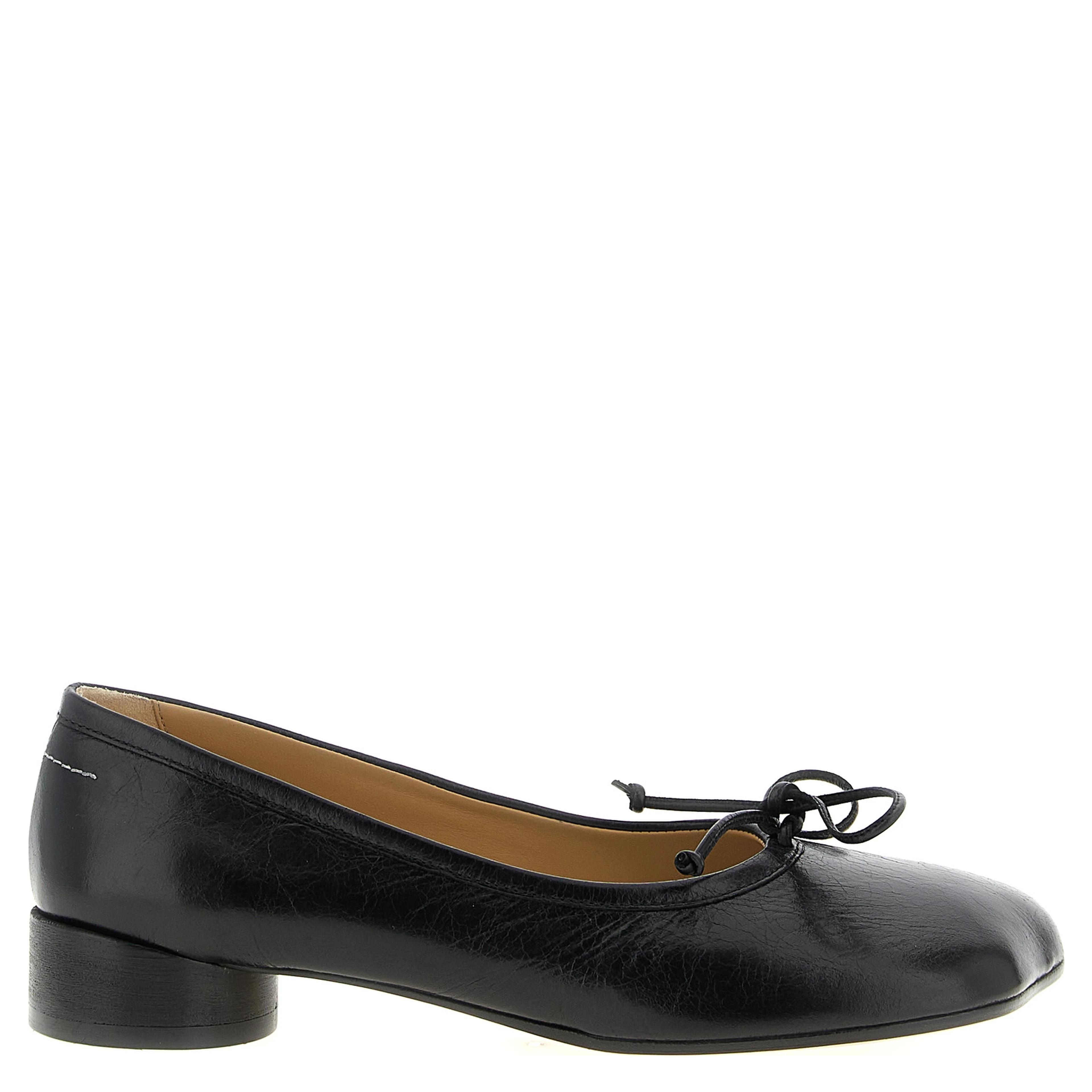 Black Calfskin Mid Heel Pumps
