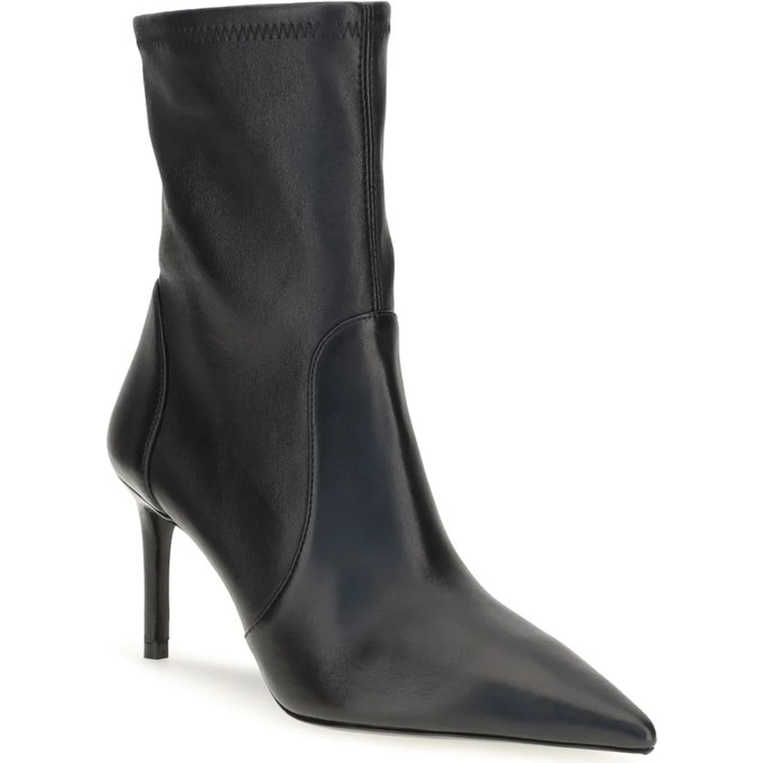 Black Calf Leather Bos Taurus Ankle Boots