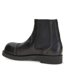 Black Calf Leather Bos Taurus Chelsea Boots
