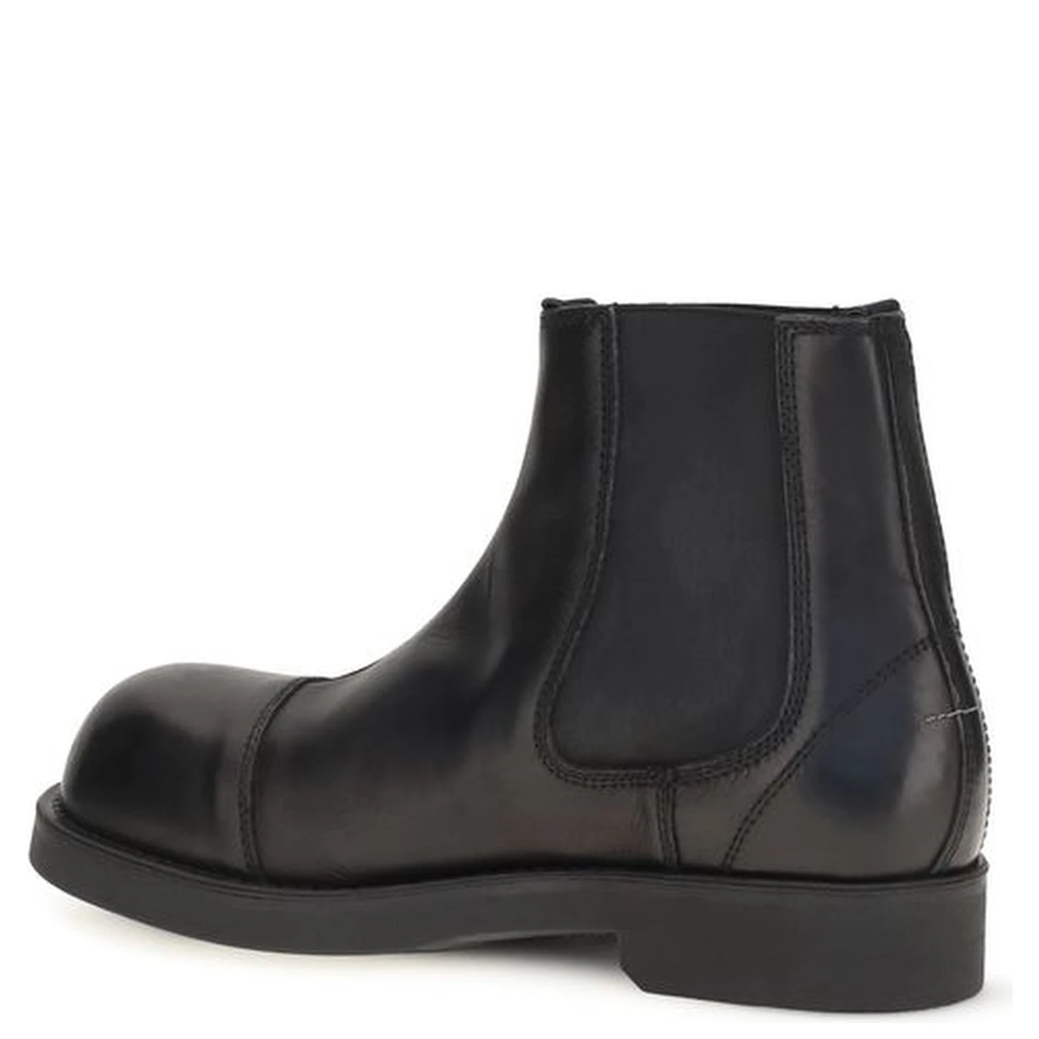 Black Calf Leather Bos Taurus Chelsea Boots