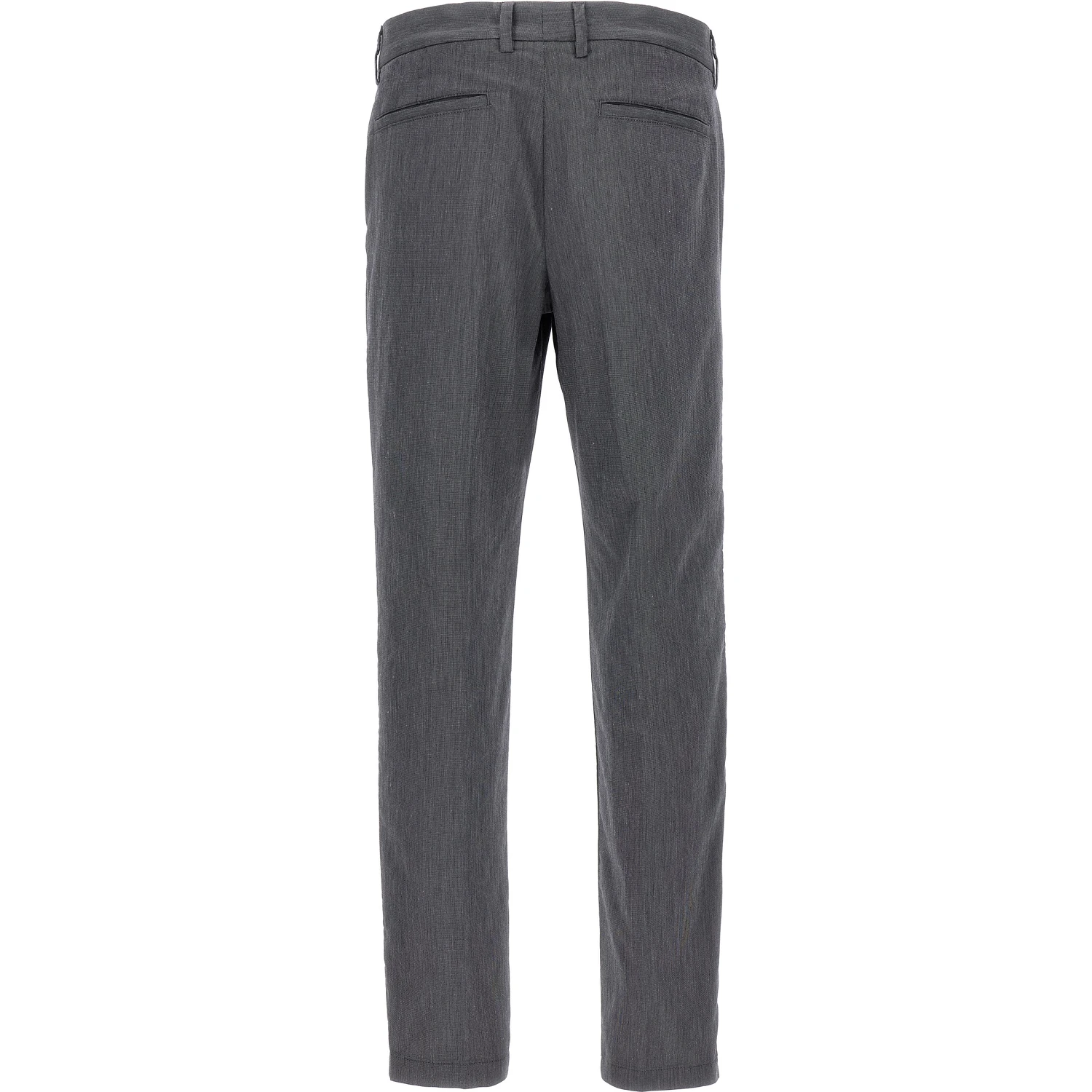 Blue Cotton Casual Pants
