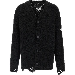 Black Virgin Wool Cardigan