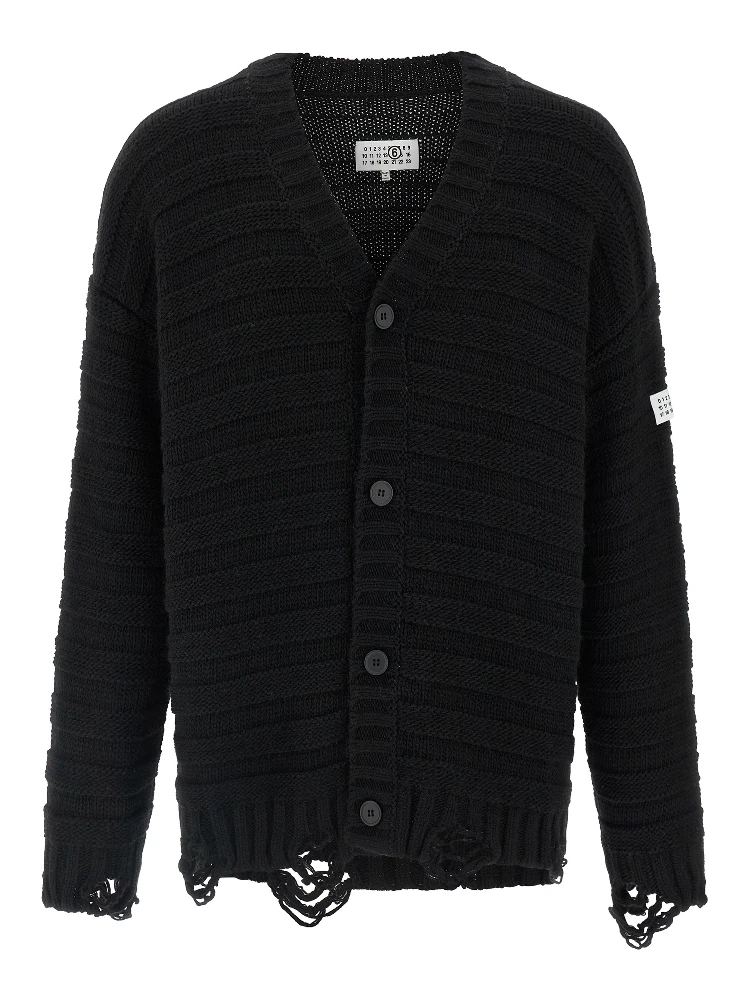 Black Virgin Wool Cardigan