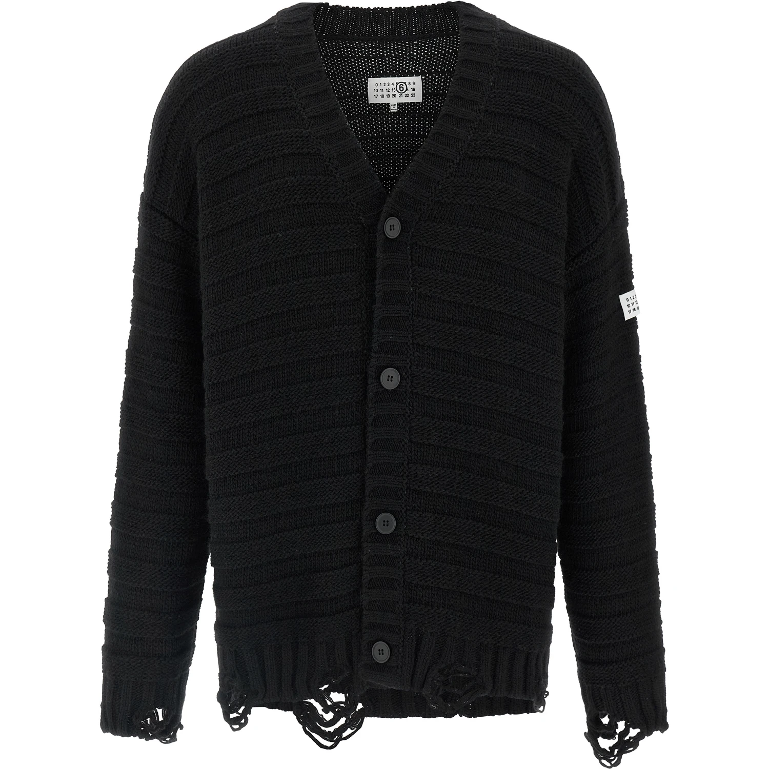 Black Virgin Wool Cardigan