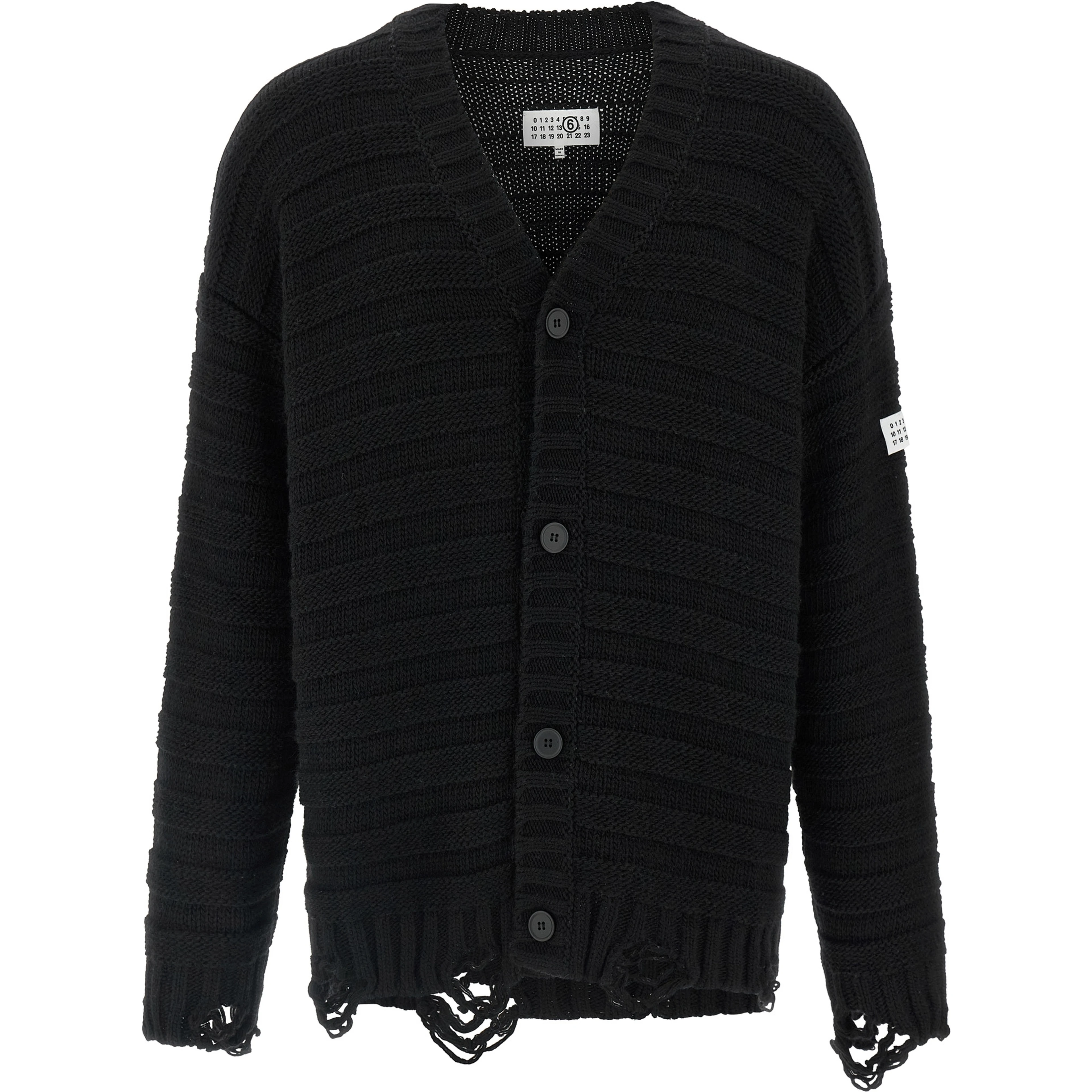 Black Virgin Wool Cardigan