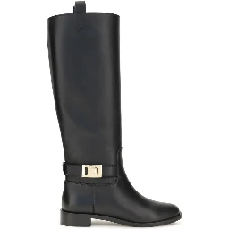 Black Calf Leather Bos Taurus Boots