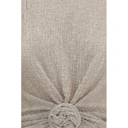 Beige Lyocell Sleeveles T-Shirt