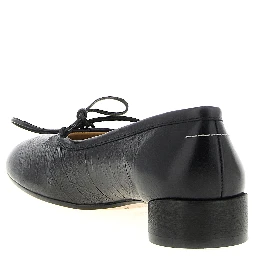 Black Calfskin Mid Heel Pumps