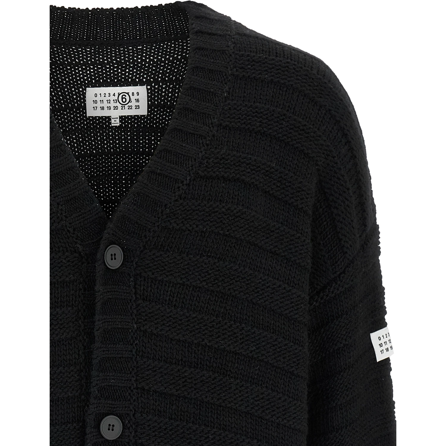 Black Virgin Wool Cardigan