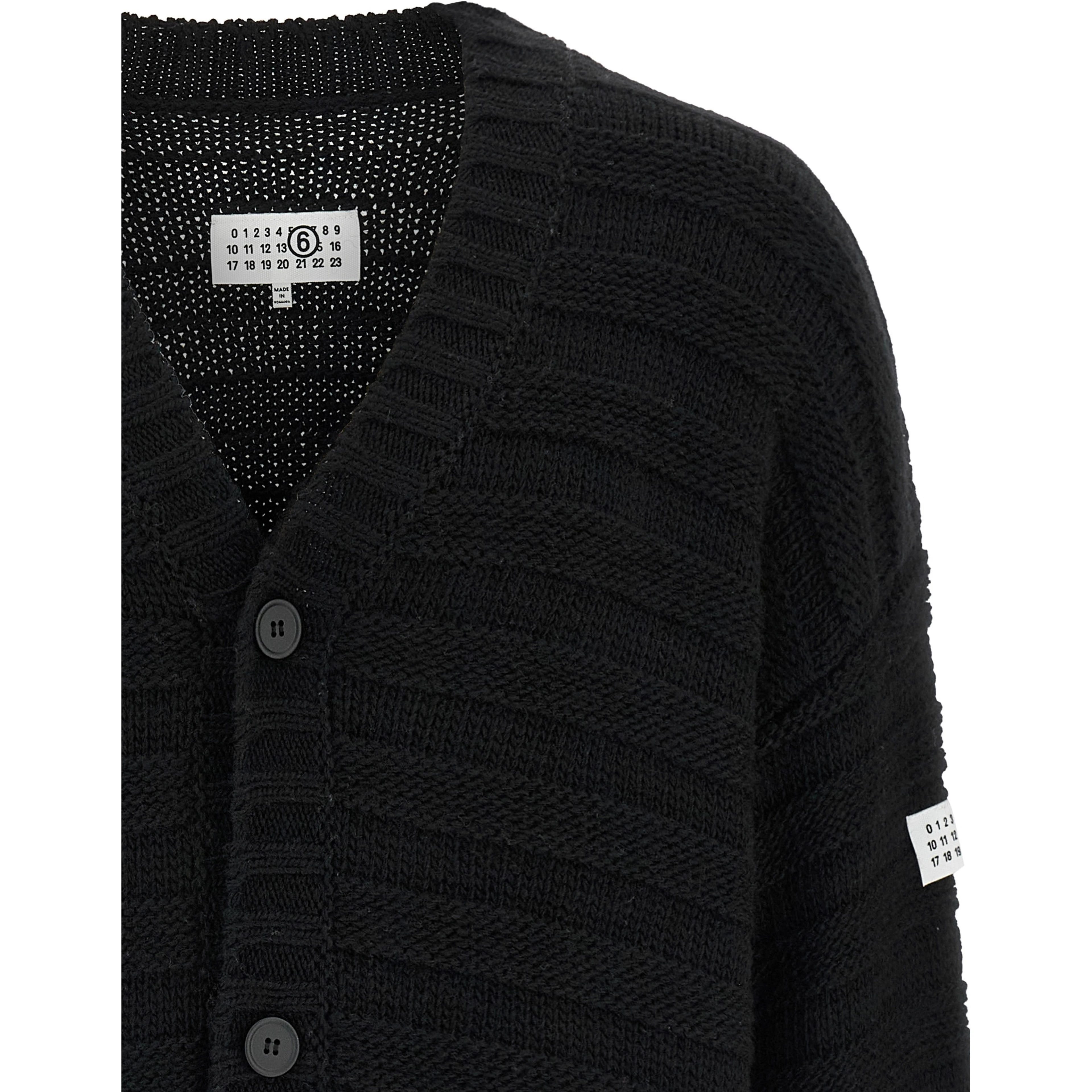 Black Virgin Wool Cardigan
