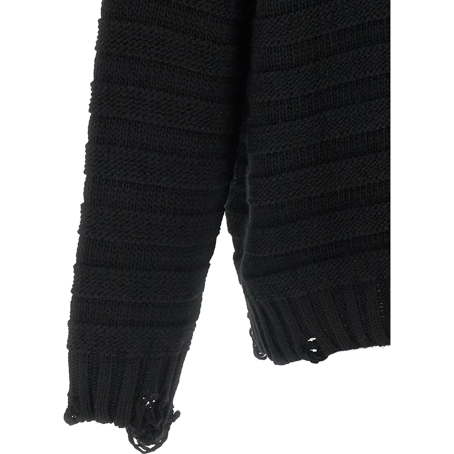 Black Virgin Wool Cardigan
