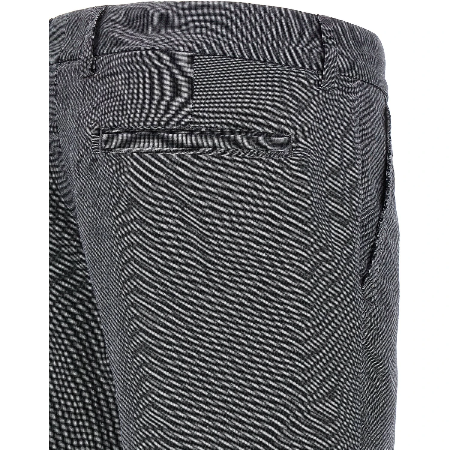 Blue Cotton Casual Pants