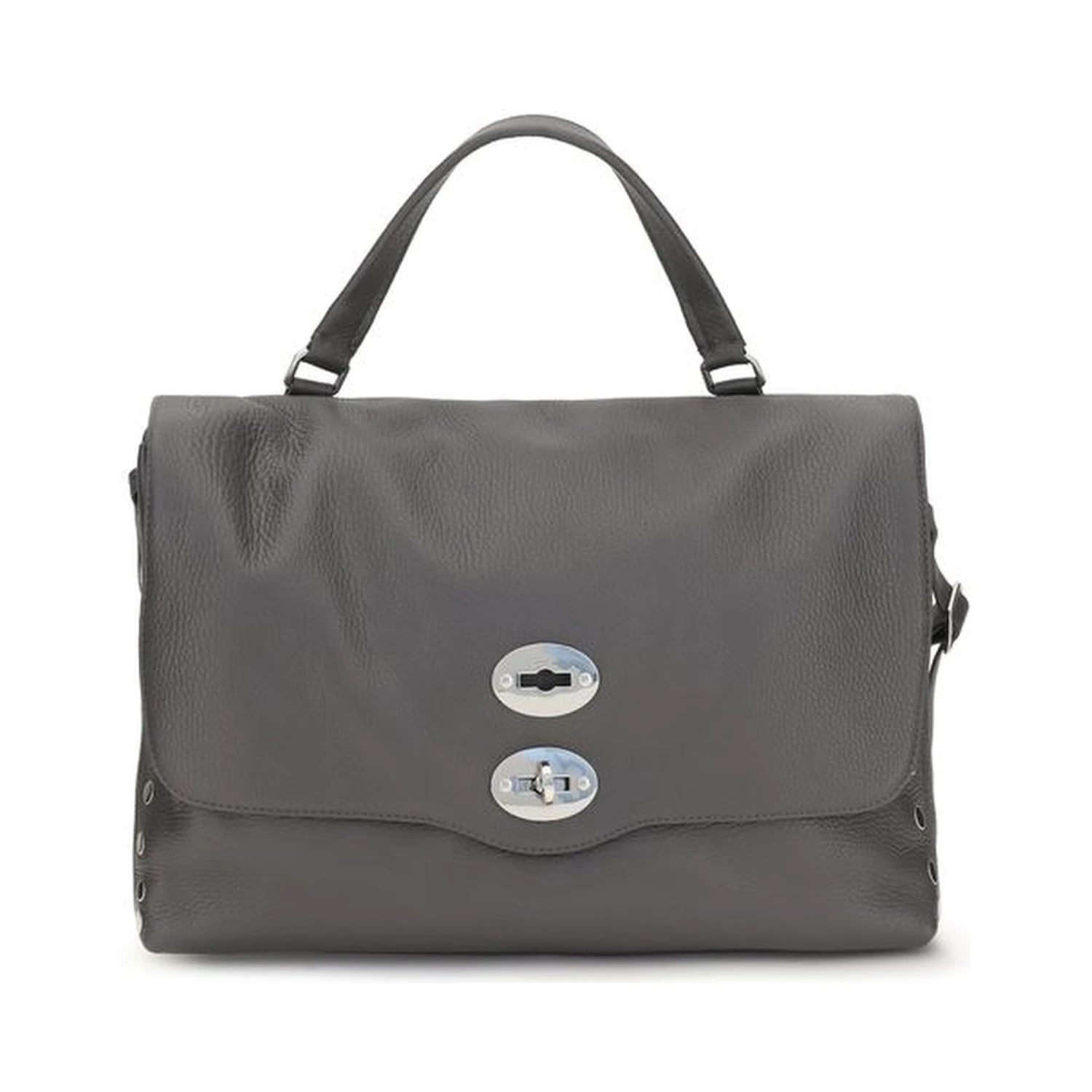 Gray Calf Leather Bos Taurus Handbag