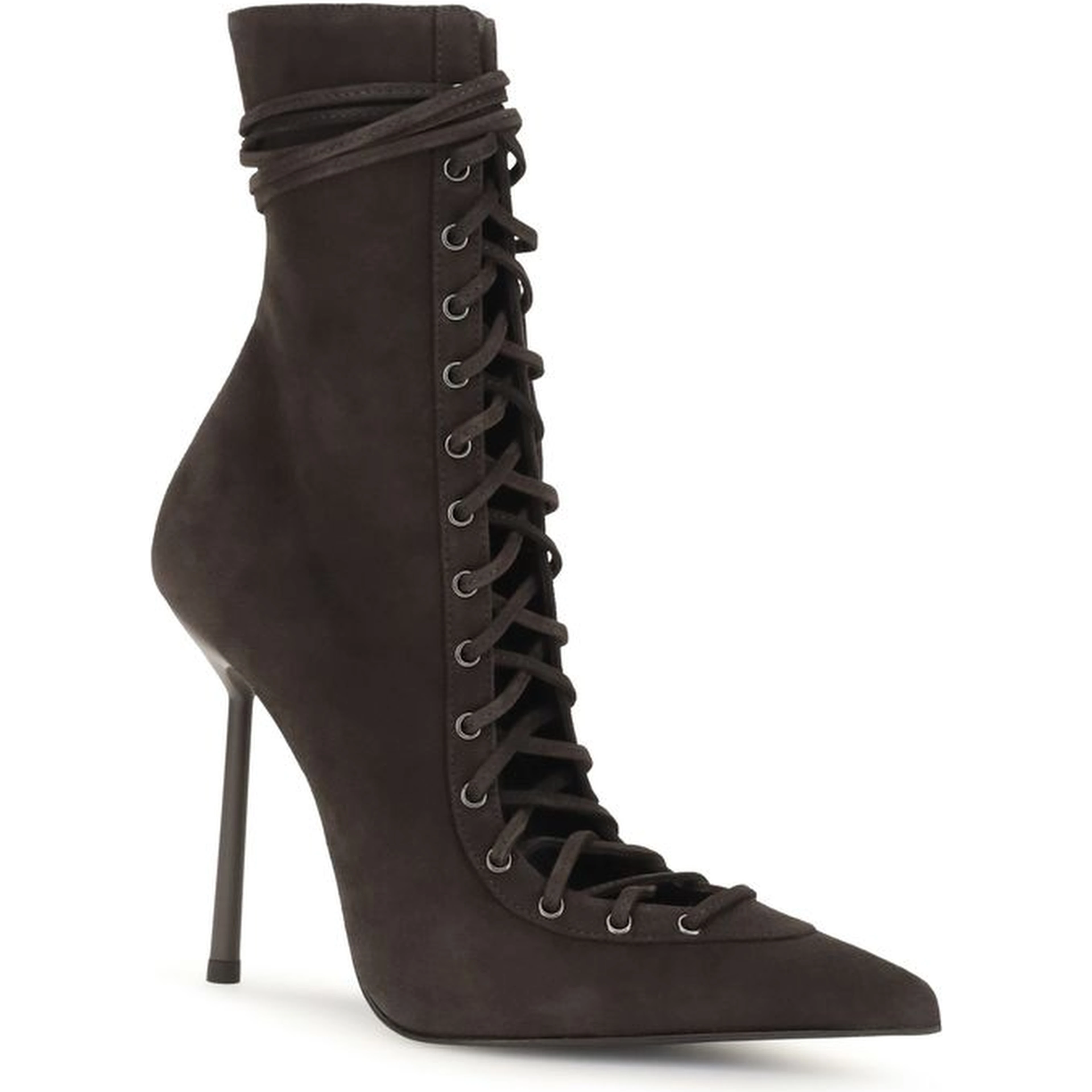 Brown Calf Leather Bos Taurus Lace-Up Boots