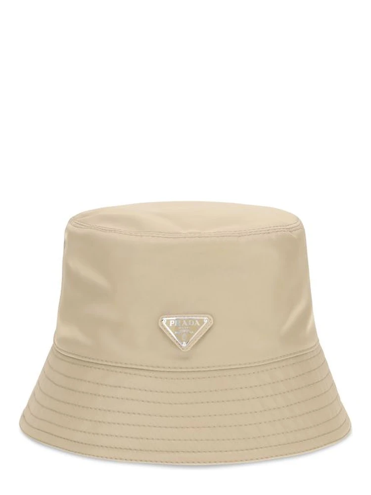 Beige Polyamide Bucket Hat