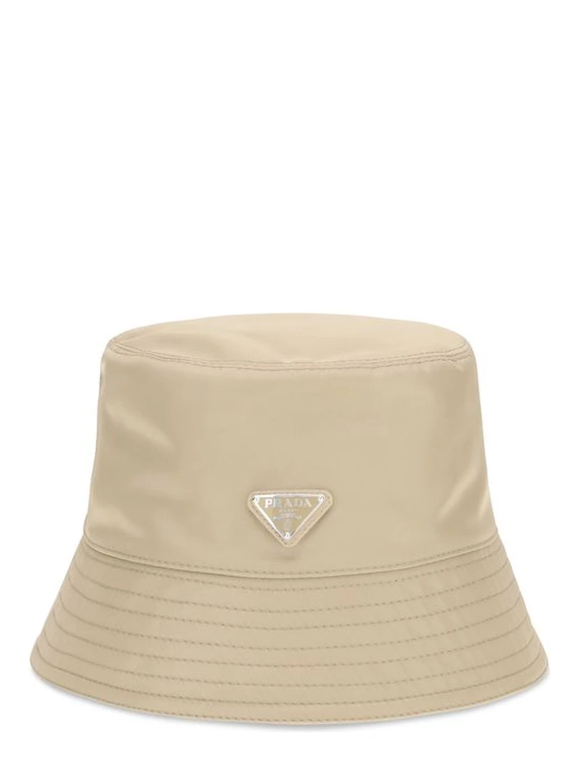 Beige Polyamide Bucket Hat
