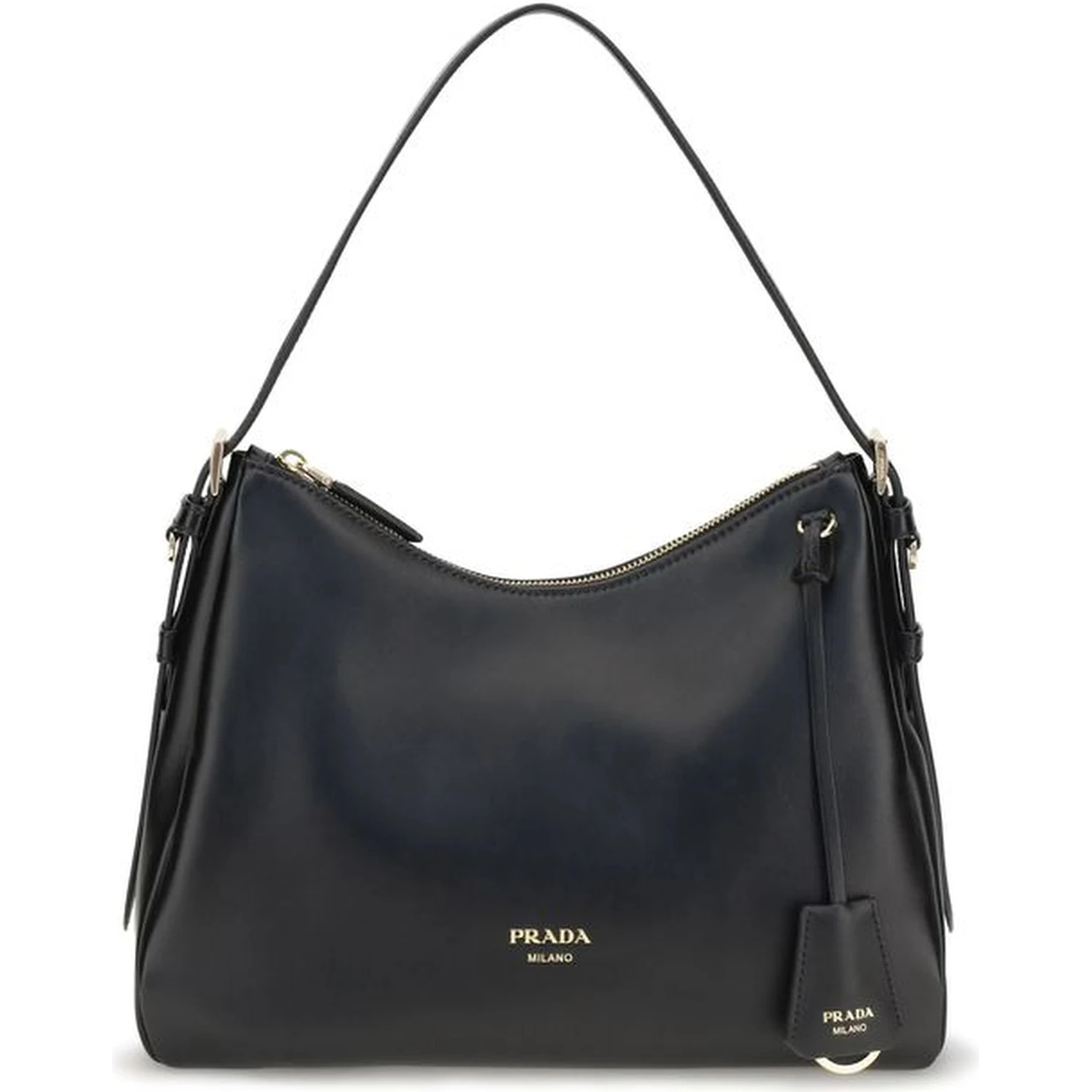 Black Calf Leather Bos Taurus Shoulder Bag