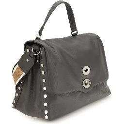 Gray Calf Leather Bos Taurus Handbag