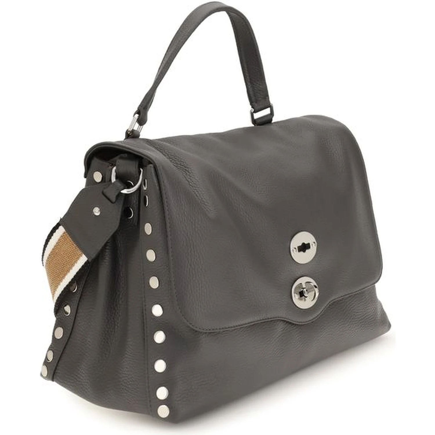 Gray Calf Leather Bos Taurus Handbag