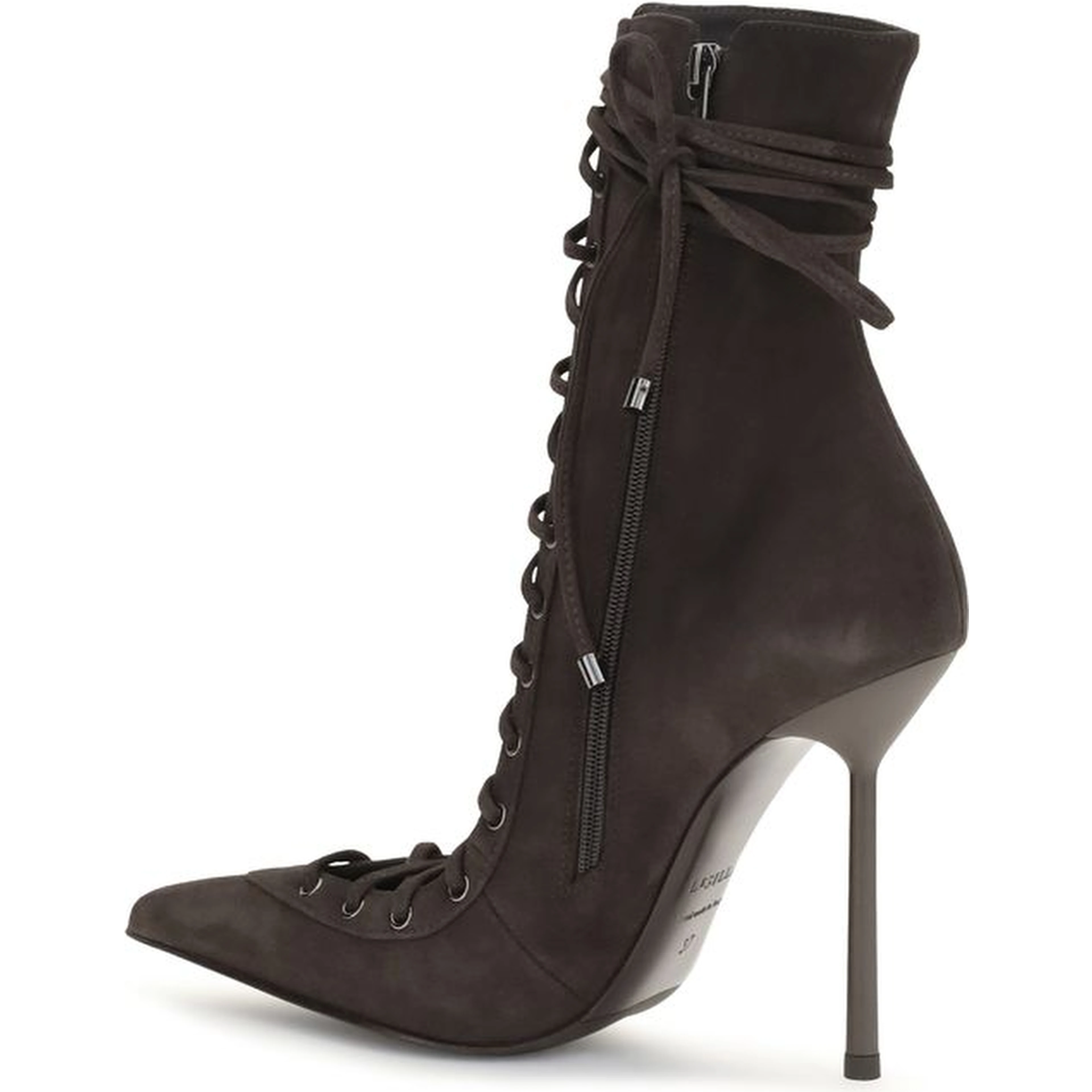 Brown Calf Leather Bos Taurus Lace-Up Boots