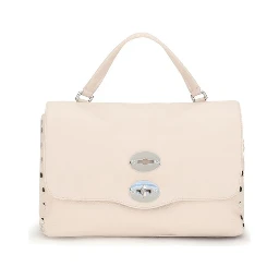 Beige Calf Leather Bos Taurus Handbag