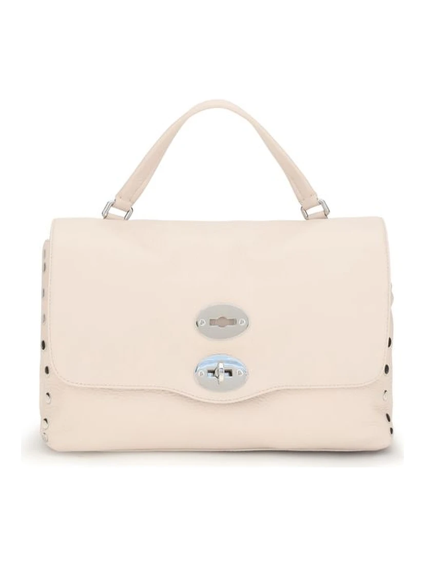Beige Calf Leather Bos Taurus Handbag