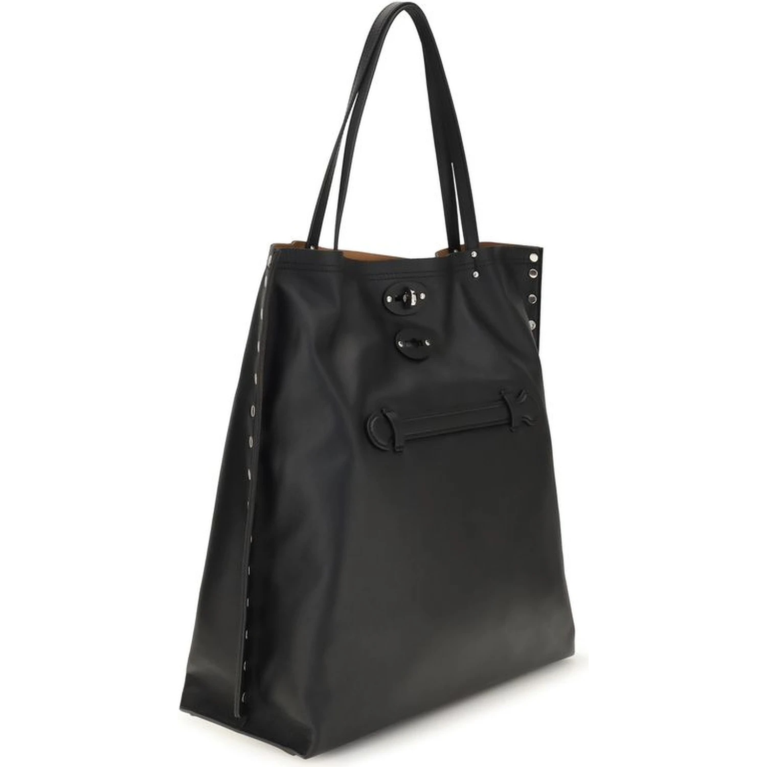Black Calf Leather Bos Taurus Shoulder Bag