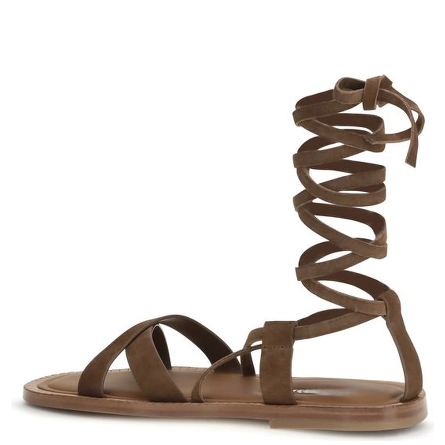 Brown Calf Leather Bos Taurus Strap-On Sandals