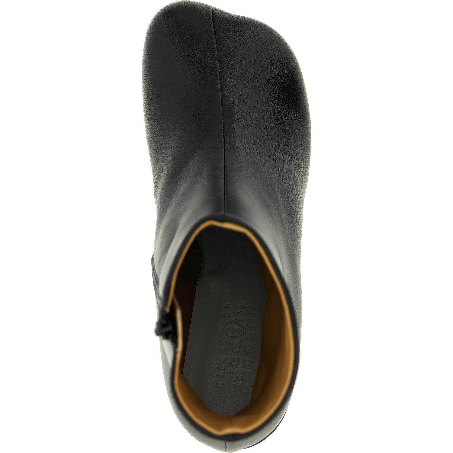 Black Polyester Ankle Boots