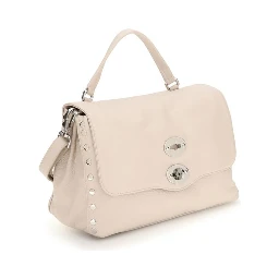 Beige Calf Leather Bos Taurus Handbag