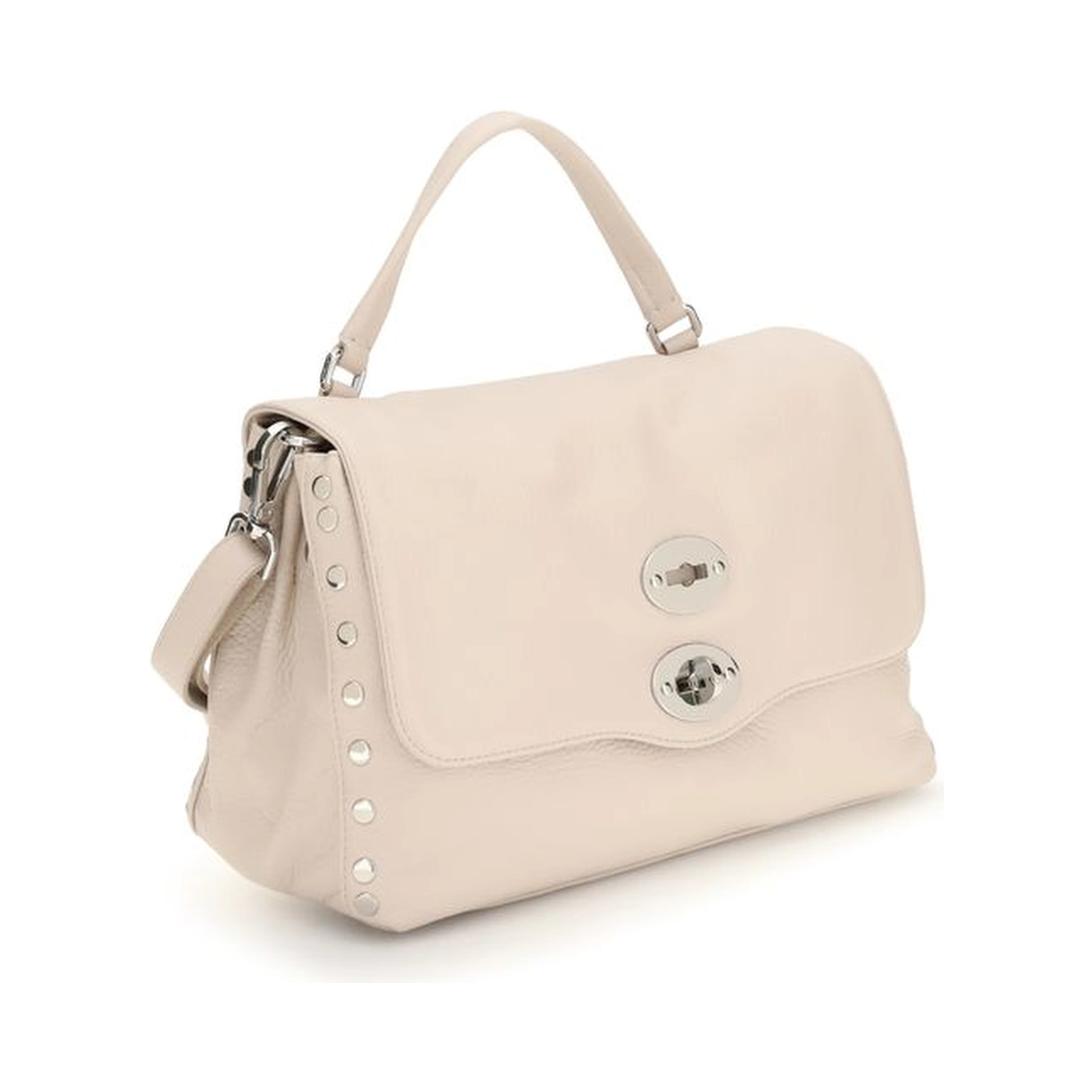 Beige Calf Leather Bos Taurus Handbag