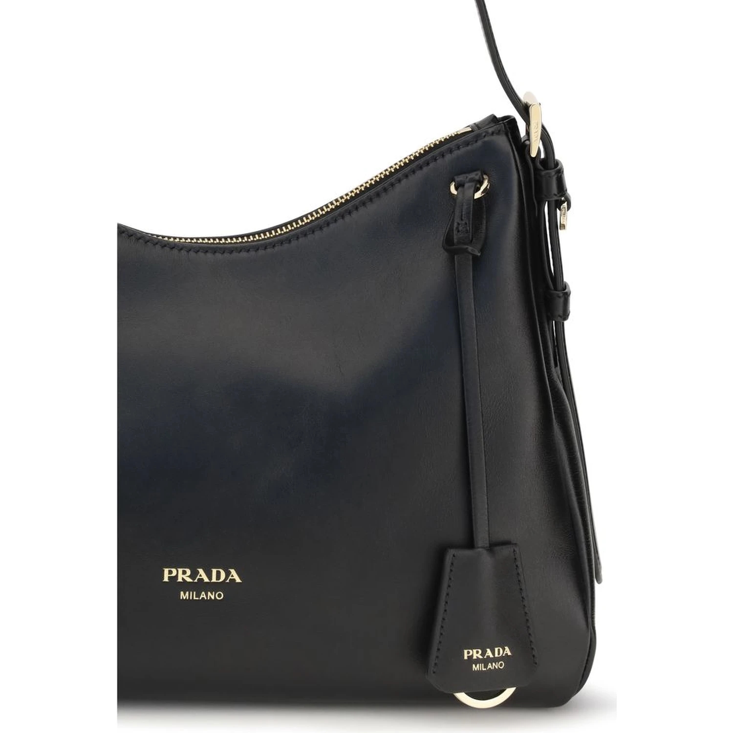 Black Calf Leather Bos Taurus Shoulder Bag