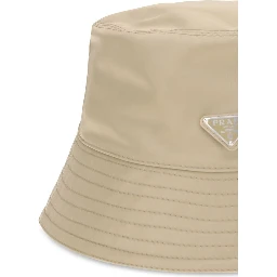 Beige Polyamide Bucket Hat