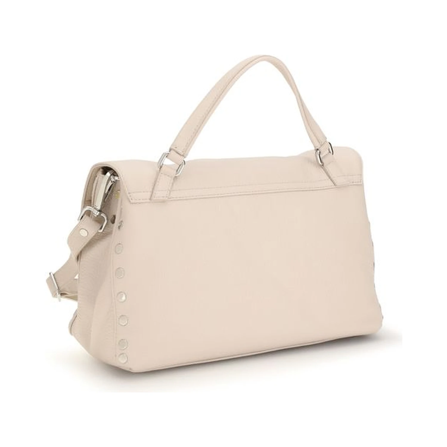 Beige Calf Leather Bos Taurus Handbag