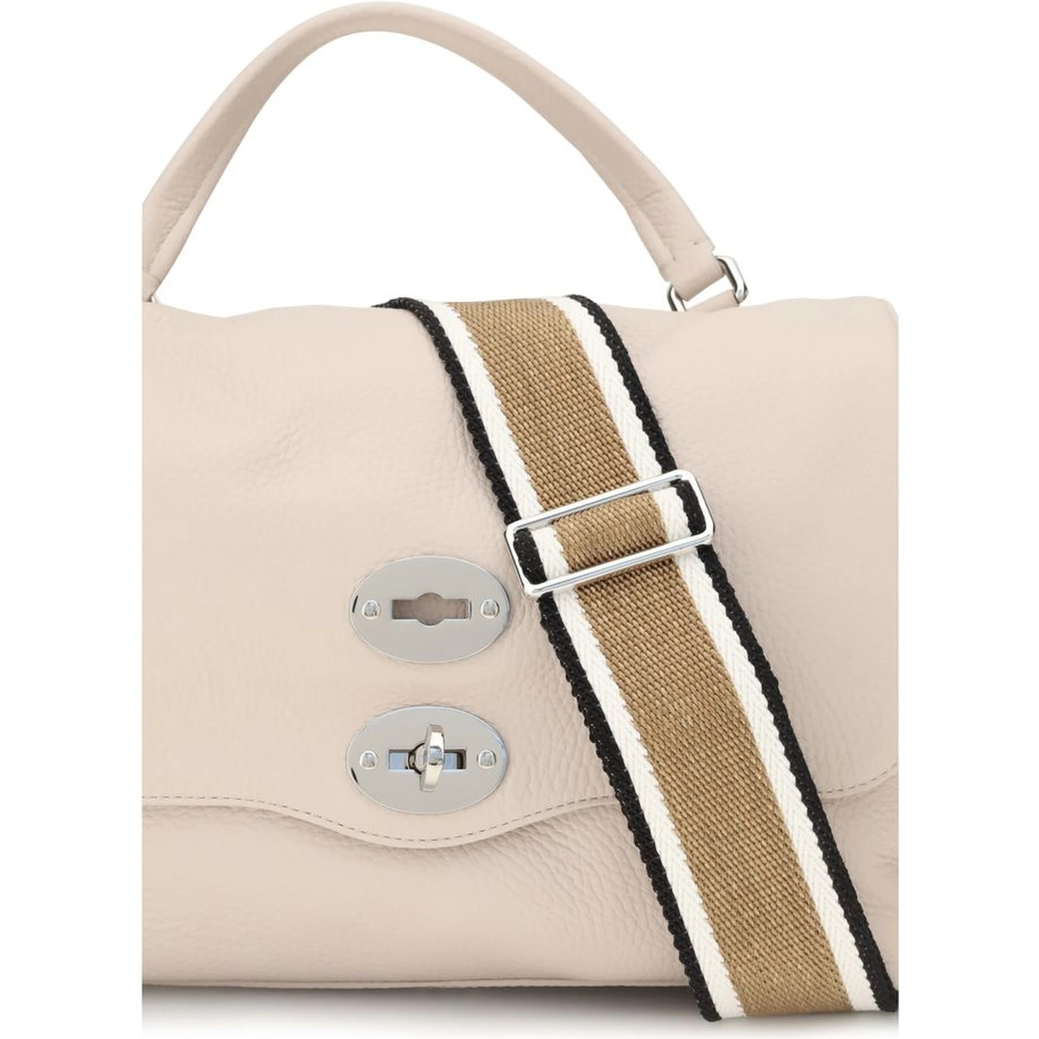 Beige Calf Leather Bos Taurus Handbag