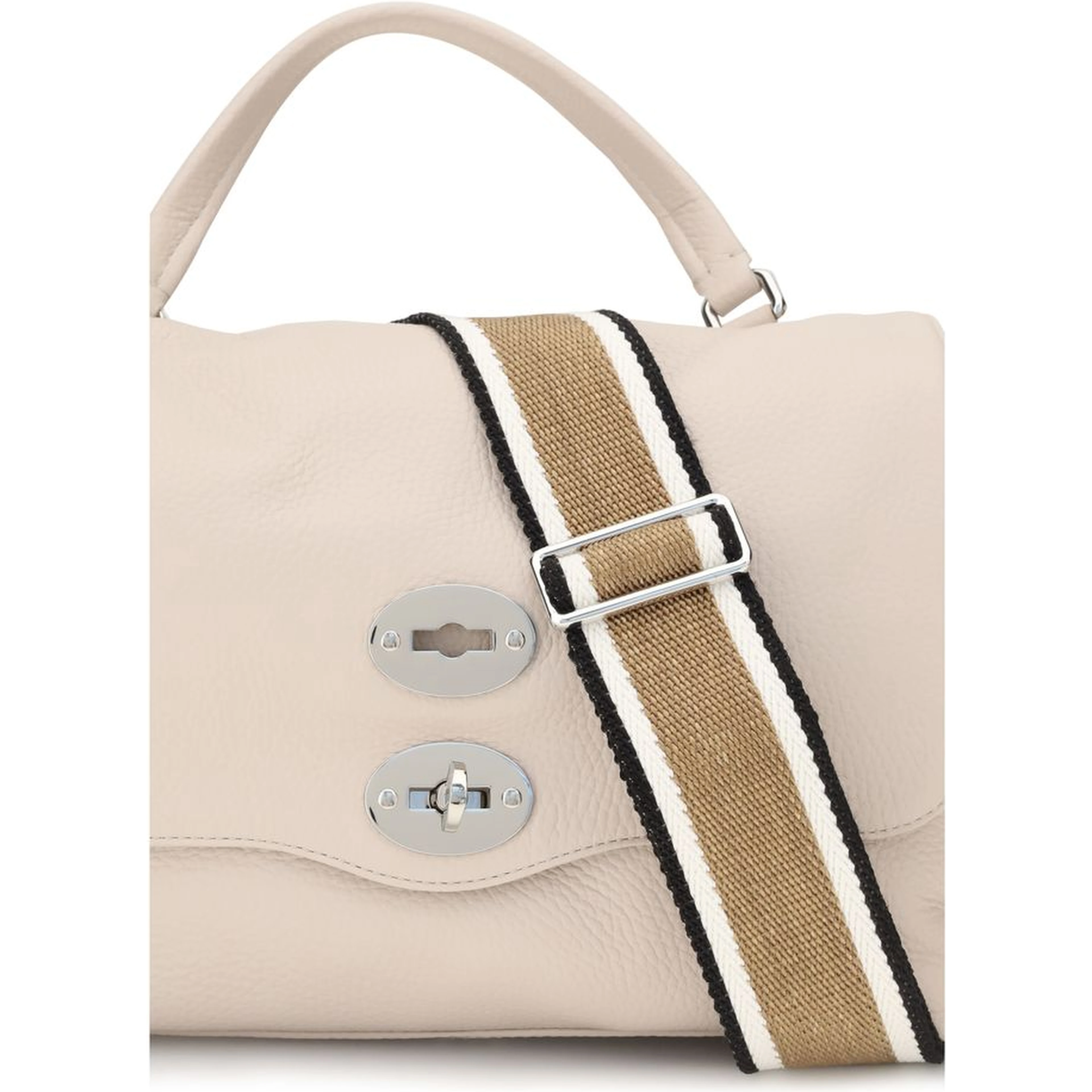 Beige Calf Leather Bos Taurus Handbag