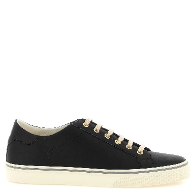 Black Calfskin Low Top Sneakers