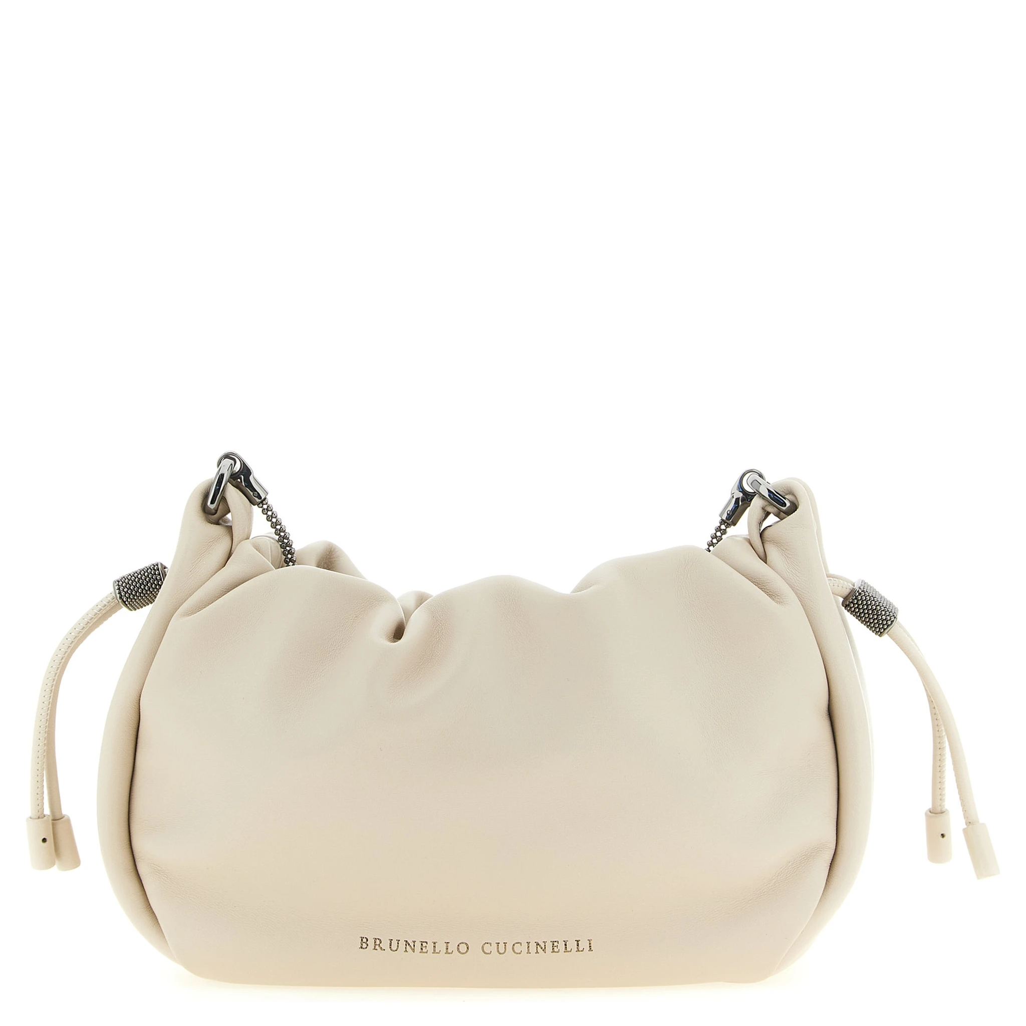 White Lamb Leather Crossbody Bag