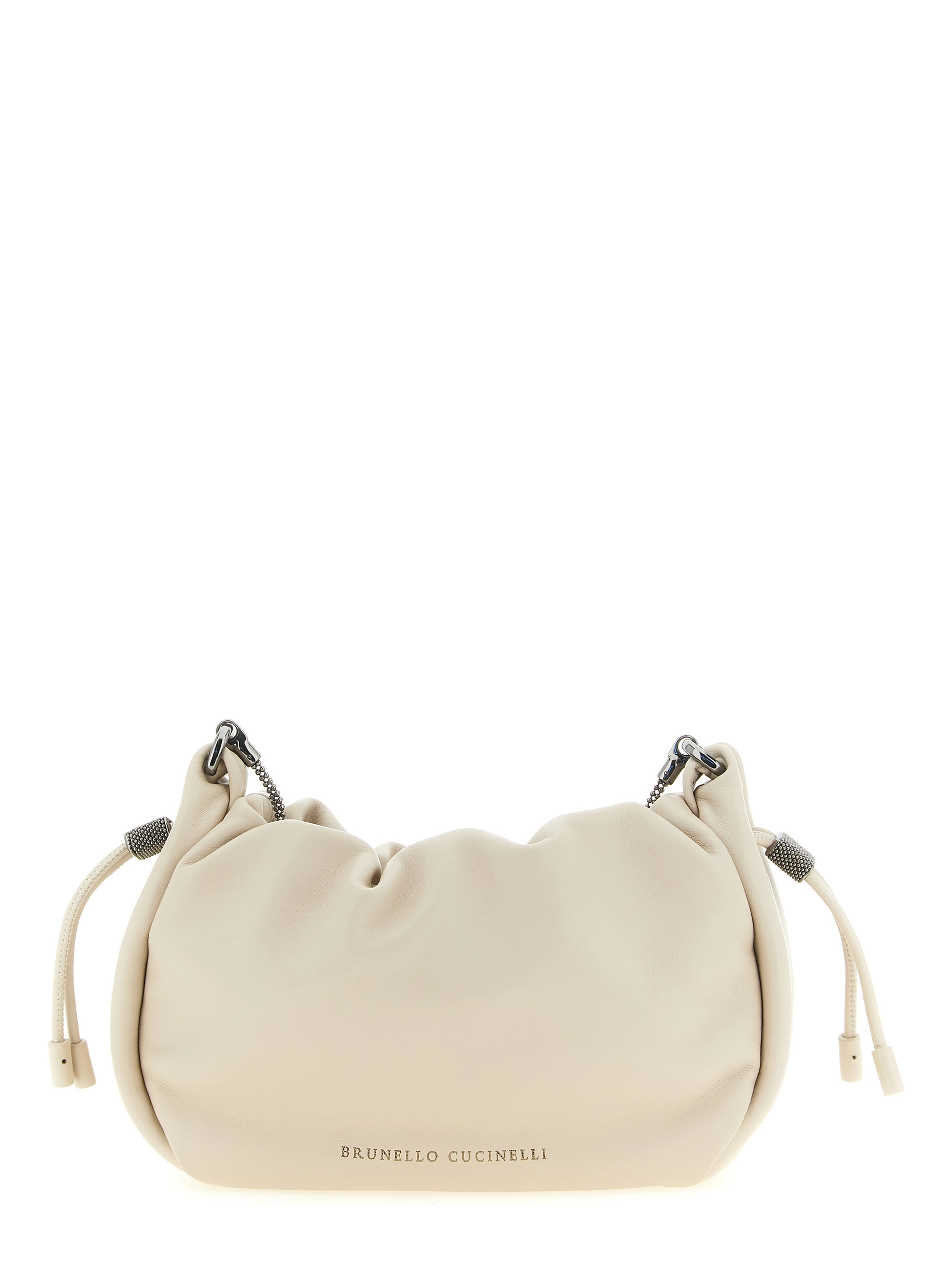White Lamb Leather Crossbody Bag