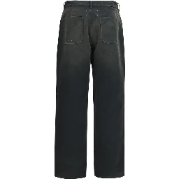 Gray Cotton Casual Pants