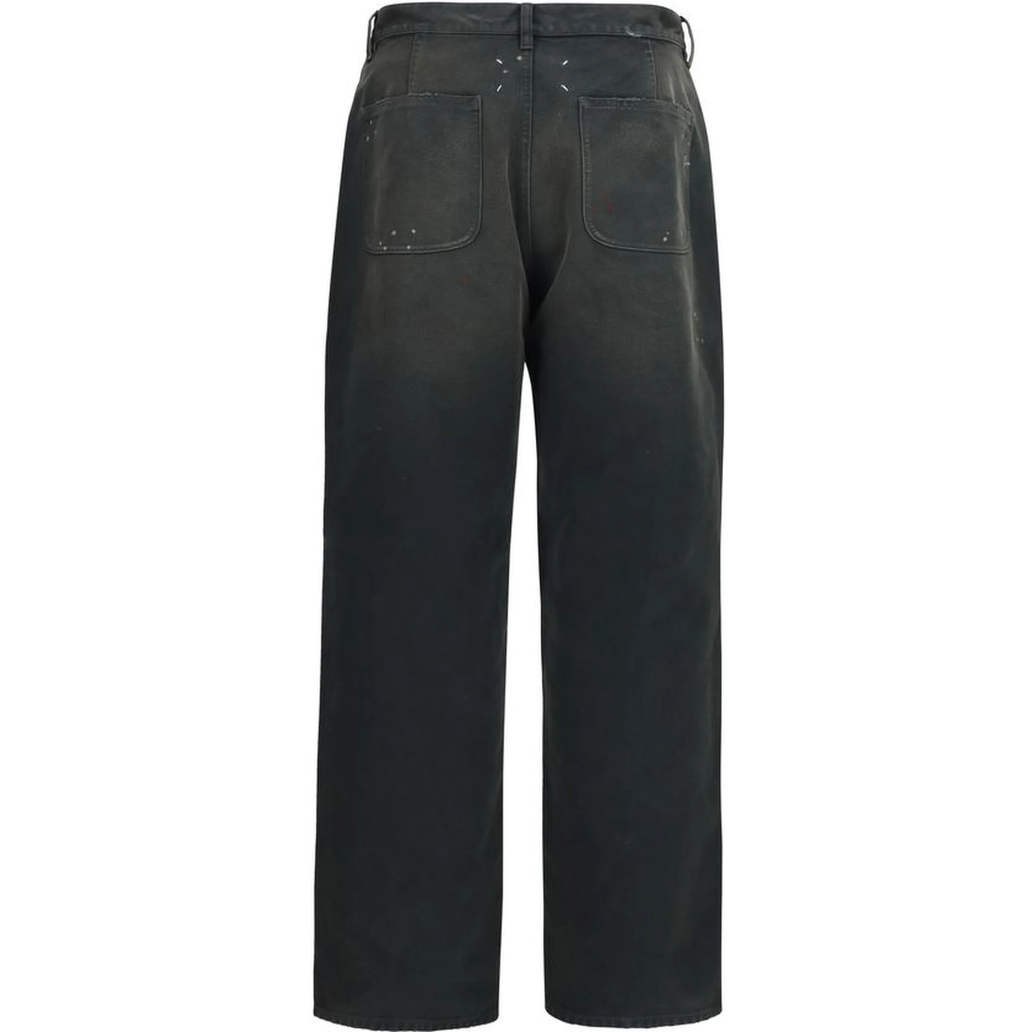 Gray Cotton Casual Pants