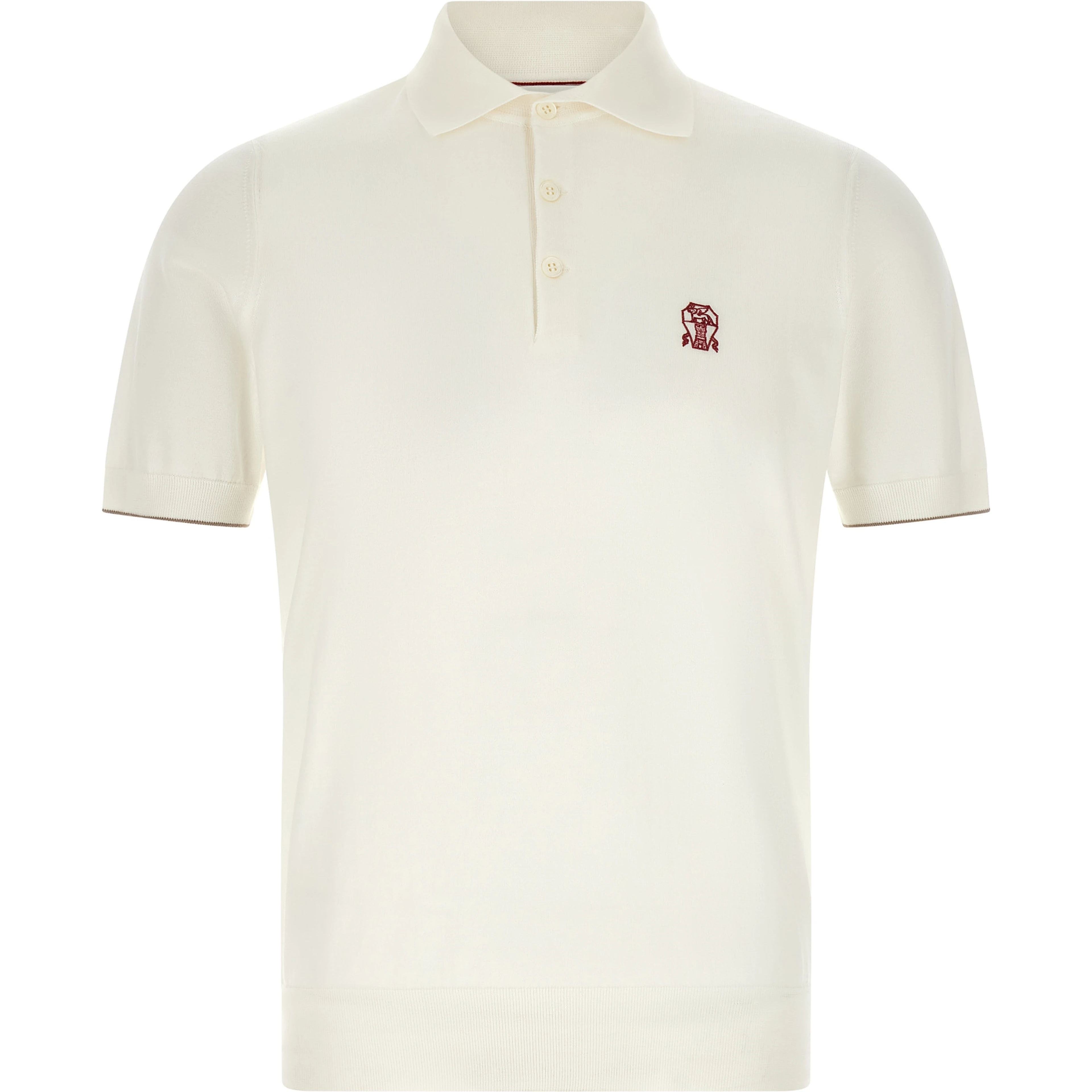 White Cotton Polo Shirt