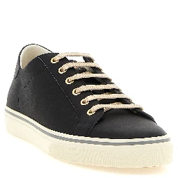 Black Calfskin Low Top Sneakers