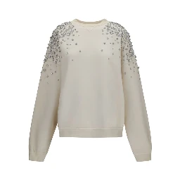 Beige Cotton Sweatshirt