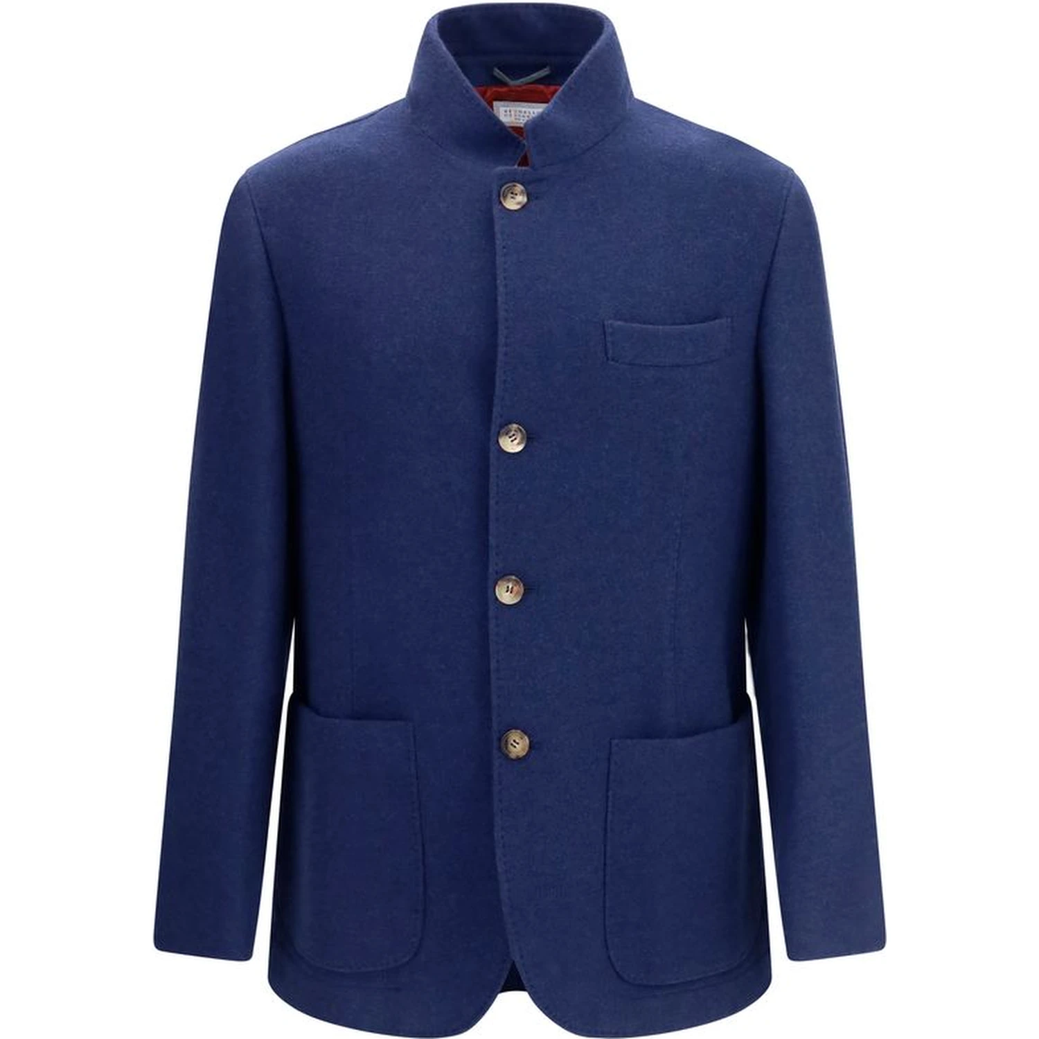 Blue Cashmere Full-Length Jacket