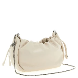 White Lamb Leather Crossbody Bag